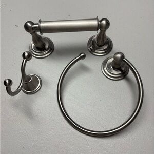 Restoration Hardware Silver Bath Accessory Set